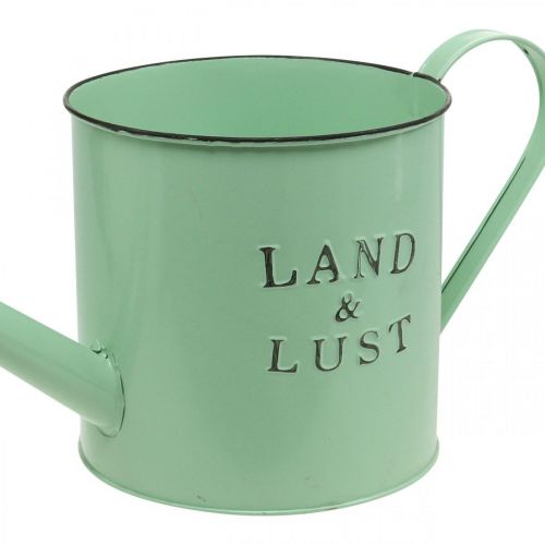 Floristik24 Deko Gießkanne Metall Mint Vintage Pflanzkübel 42x17x19cm