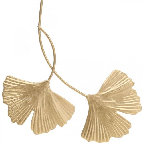 Artikel Ginkgoblatt Metall Deko Golden Dekostecker 14cm 12St