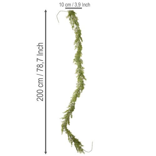 Künstliche Tannengirlande 200 cm Grün für den Innenbereich | Floristik24.ch