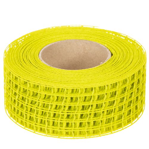 Netzband gelb 4 cm aus Polypropylen für Dekoration und Geschenkverpackung | Floristik24.ch
