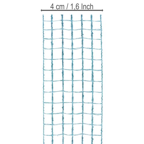 Dekoband Gitterstruktur 4,5 cm breit Blau 10 m Kunststoffrolle | Floristik24.ch