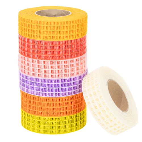 Gitterband Kunststoff 3cm x 10m Bunt Sortiert 7 Stück