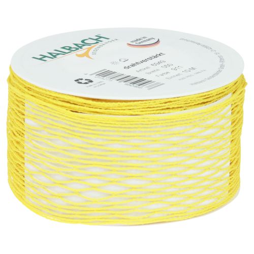 Artikel Netzband Gitterband Dekoband Gelb drahtverstärkt 50mm 10m