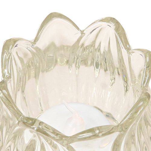 Artikel Glas Teelichthalter Tulpe Teelichtglas Klar Ø7cm H7cm 2St