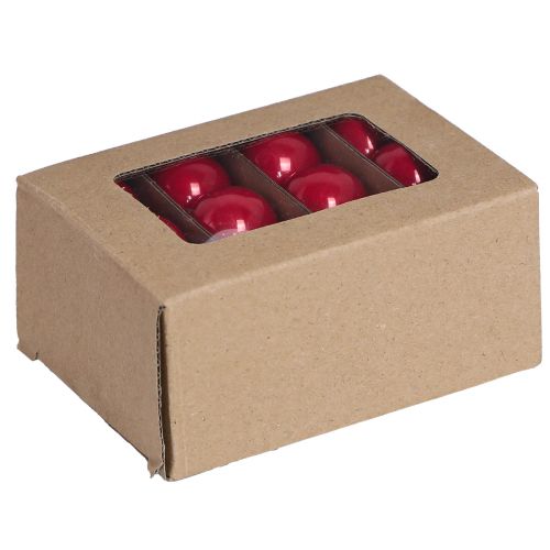 Floristik24 Glas Weihnachtskugeln Rot Emaille Optik Mini Ø3cm 22 St