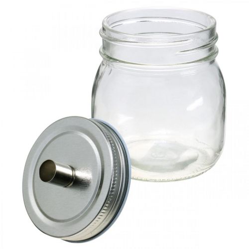 Floristik24 Deko Glas mit Kerzenhalter Kerzendeko Ø8cm H10,5cm 4St