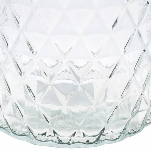 Deko-Glas Rauten Glasvase Klar Blumenvase  2St