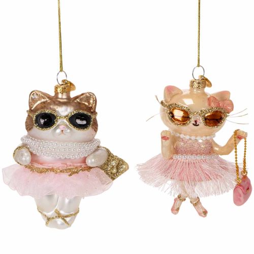 ProductNameKatzen-Glasanhänger mit Tutu, 2 Stück, ca. 11 cm, Christbaumschmuck/ProductName
ProductDescription<h2>Katzen-Glasanhänger mit Tutu für den Weihnachtsbaum</h2>
<p>Das Set enthält zwei verschieden gestaltete Katzenfiguren aus handbemaltem Echtgla online kaufen | Floristik24.ch