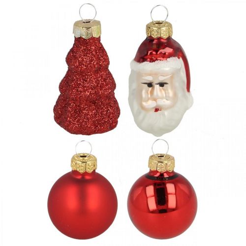 Artikel Mini Weihnachtsdeko Figuren und Kugeln Sortiert Glas 3cm 9St