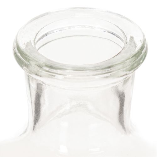 Glasflasche zylindrisch klar mit Muster 15 cm, 6er-Set | Floristik24.ch