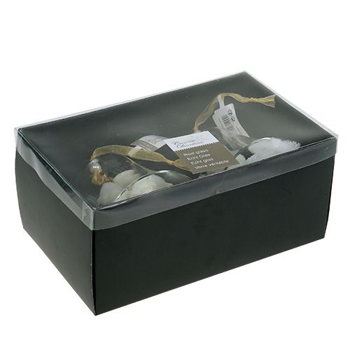 Floristik24 Glasglocke Ø8cm H16cm mit Diamant 2St