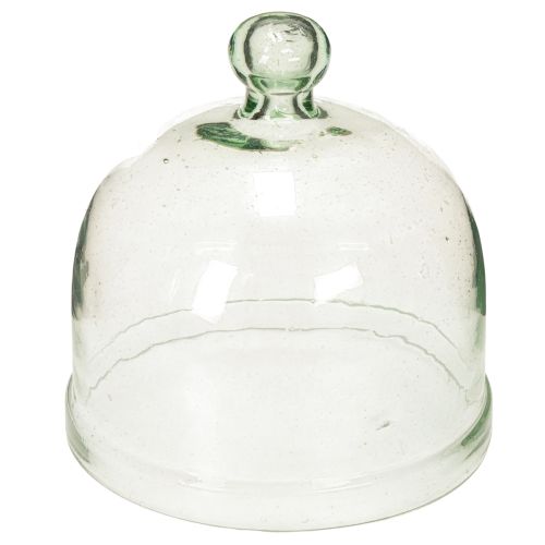 Ziehglocke aus Recyclingglas mit Knauf, Höhe 20 cm, transparent | Floristik24.ch