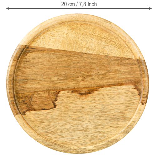 Artikel Glasglocke mit Holz Teller Deko Käseglocke Ø22cm H16,5cm