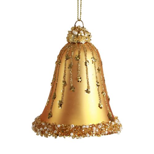 Floristik24 Glasglocke Christbaumschmuck Weihnachtsglocke 8,5cm 2St