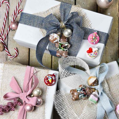 Floristik24 Glasanhänger Lebkuchenmann & Cupcakes, Christbaumschmuck-Mix, Weihnachtsbäckerei H4/8cm Echtglas 6St