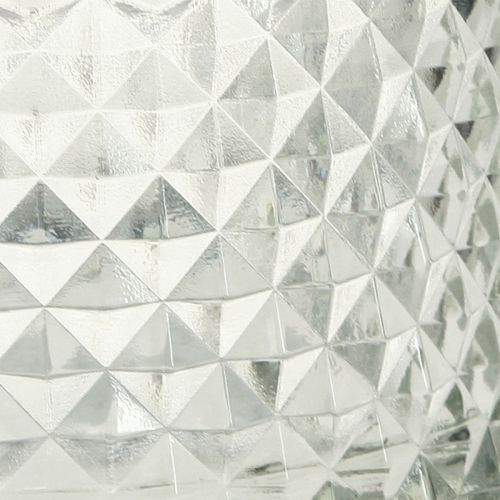Artikel Glasschale Teelichthalter Retro Raute Klar Ø10,5cm 2St