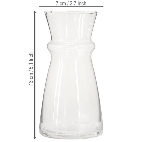 Artikel Glasvase Hyazinthenvase Deko Vase Transparent Ø7cm H13cm