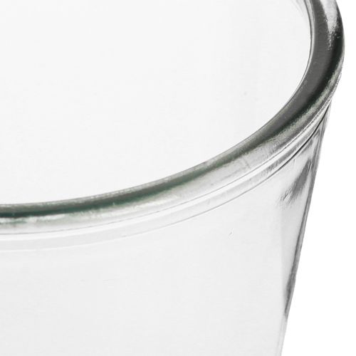 Artikel Glasvase konisch Vase Glas Übertopf Ø14cm H16cm 2St