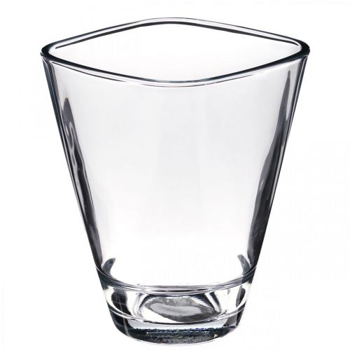 Floristik24 Orchideen Übertopf Glas Klar H17cm B13cm