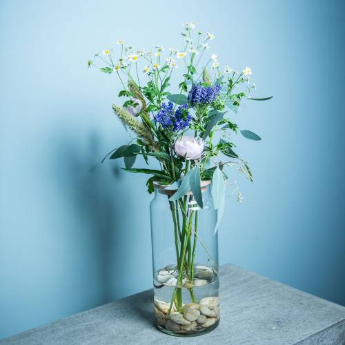 Artikel Deko Vase mit Löchern Glasvase Lochdeckel Moderne Blumendeko