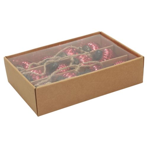 Floristik24 Glaszapfen Girlande Christbaumschmuck Hängedeko Rot 120cm