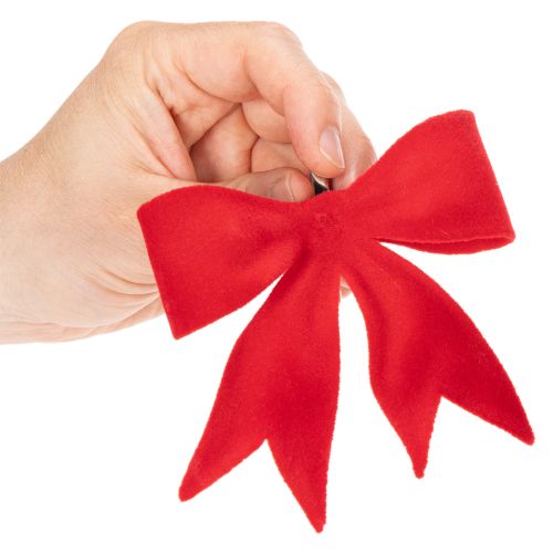 Dekoschleifen Rot mit Clip Textil 11 cm 4er-Set | Floristik24.ch