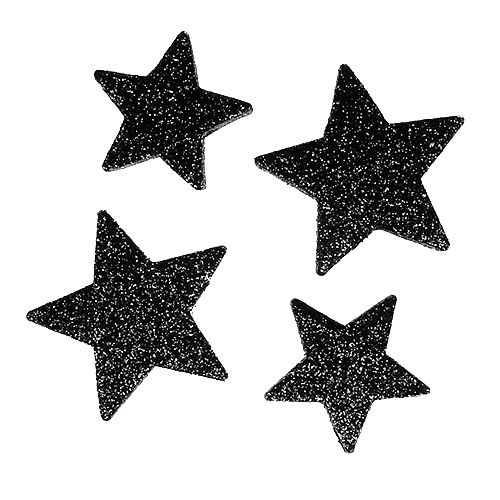 Glittersterne Schwarz 4-5cm 40St | Floristik24.ch