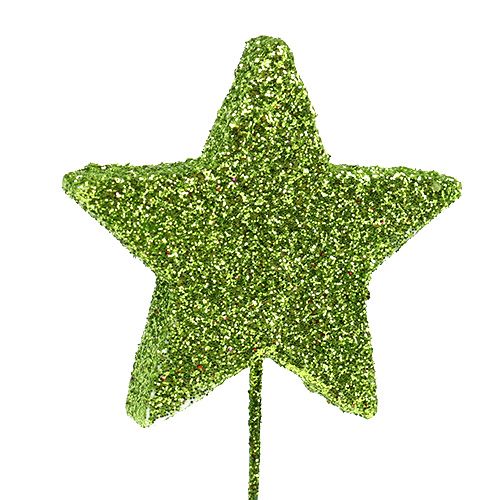 Artikel Glittersterne am Draht Grün 5cm 48St