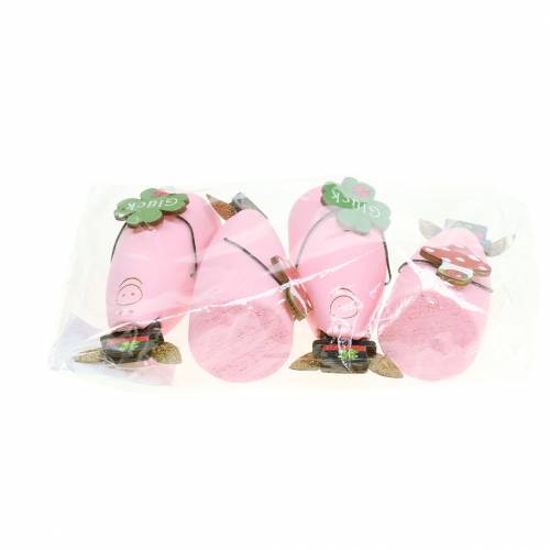 Floristik24 Glücksschwein Glücksbringer Silvester-Deko 9,5cm 4St