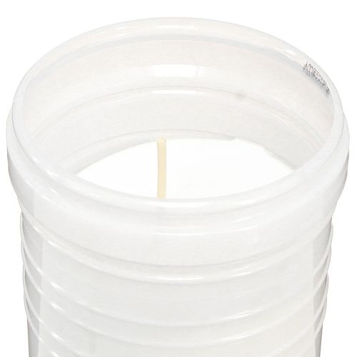 Artikel Grabkerze Grablicht Trauerlicht Weiß Ø7,5cm H24,5cm
