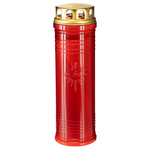 Grablichter Rot Ø7,5cm H24,5cm 1 St