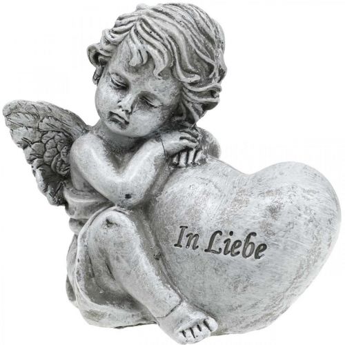 Artikel Grabschmuck Engel mit Herz „In Liebe“ Grabengel 10cm 2 St