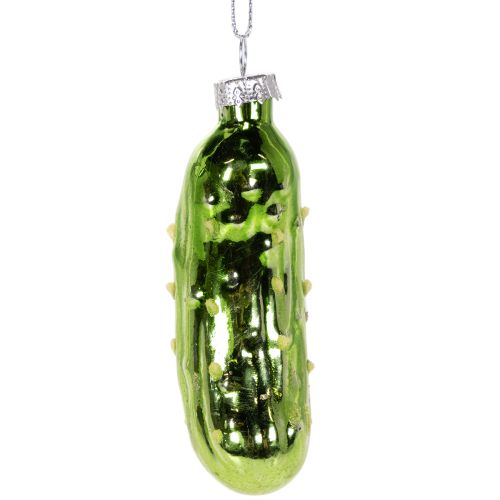 Glas-Weihnachtsgurke 7 cm Grün