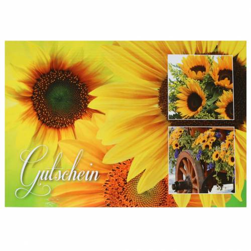 Gutschein Sonnenblume mit Umschlag 5St