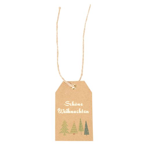 Geschenkanhänger Weihnachten Papier Schöne Weihnachten Naturbraun 8cm 36 Stück | Floristik24.ch