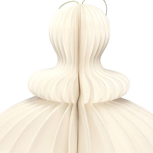 Floristik24 Hängedeko Weihnachten Ornament Papier Weiß Silber H80cm