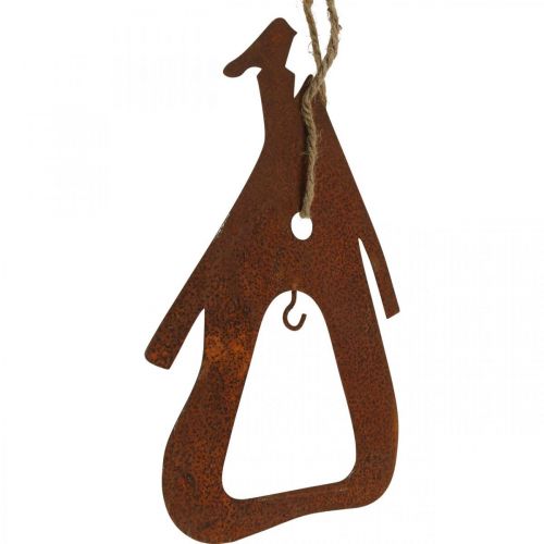 Floristik24 Dekohänger Metall Apfel Birne Edelrost Deko 23/24cm 2St