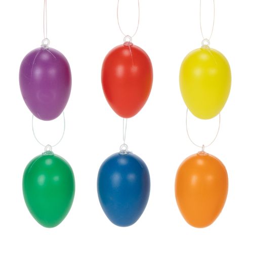 Artikel Ostereier Anhänger für Frühjahrsdekoration Haus oder Garten Bunte Dekorationsartikel 6cm 24St