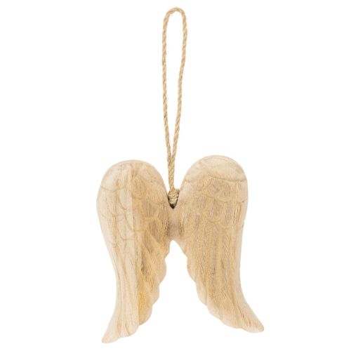 Holzanhänger Engelsflügel natur 12 cm | Floristik24.ch