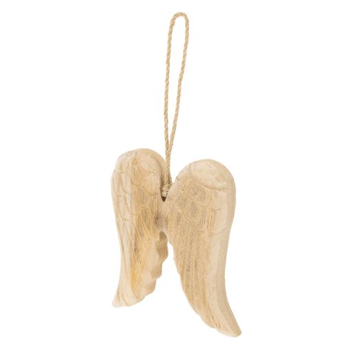 Holzanhänger Engelsflügel natur 12 cm | Floristik24.ch