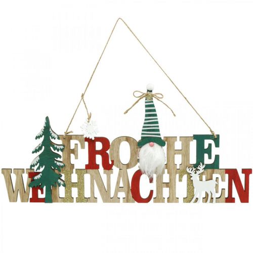 Holz Schriftzug Frohe Weihnachten Türdeko Weihnachten