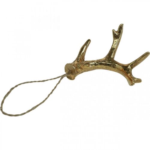 Floristik24 Weihnachtsanhänger Deko Geweih Baumschmuck Gold 7,5cm 6 St