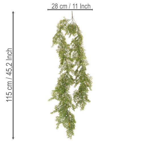 Künstliche Girlande Koniferenzweig 115 cm Grün für Innenbereich | Floristik24.ch