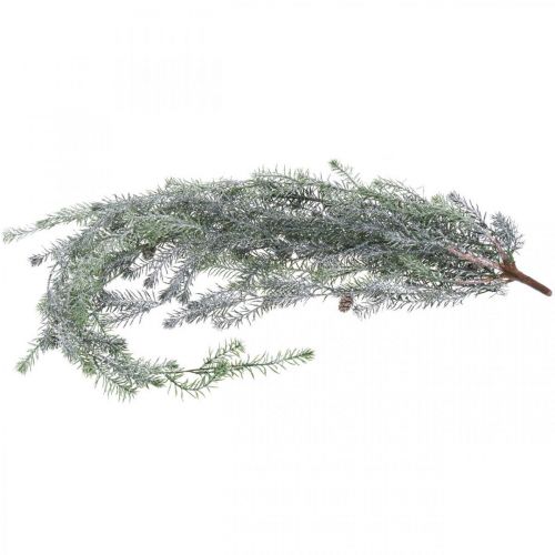 Floristik24 Weihnachtszweig zum Hängen Pinie Zapfen beschneit 110cm