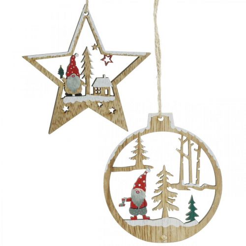 Floristik24 Weihnachtsanhänger Christbaumschmuck Wichtel 8/10cm 12St