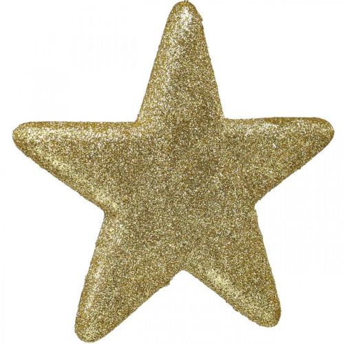 Artikel Weihnachtsdeko Stern Anhänger Golden Glitter 18,5cm 4St