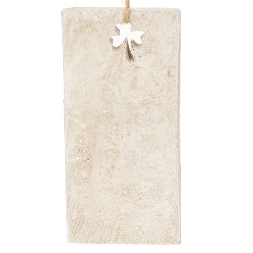 Anhänger Ich vermisse Dich Herzmotiv Dekoschild 12 cm cremebeige | Floristik24.ch
