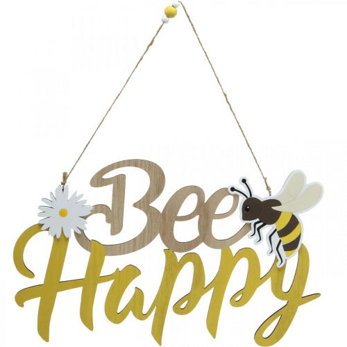 Artikel Dekoschild Biene „Bee Happy“ Sommerdeko Holz 31×18cm 2St