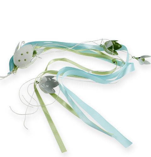 Floristik24 Deko-Hänger mit Metallblüten und Bändern 90cm