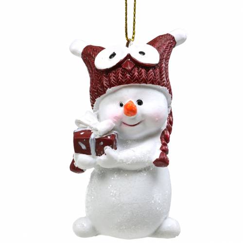 Floristik24 Christbaumschmuck Schneemann zum Hängen 8cm 4St
